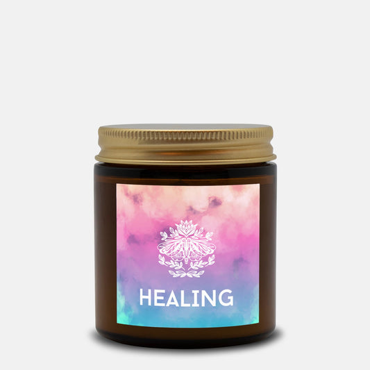 Healing - Spell Candle Amber Jar - 4oz