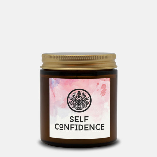 Self Confidence  - Spell Candle Amber Jar - 4oz