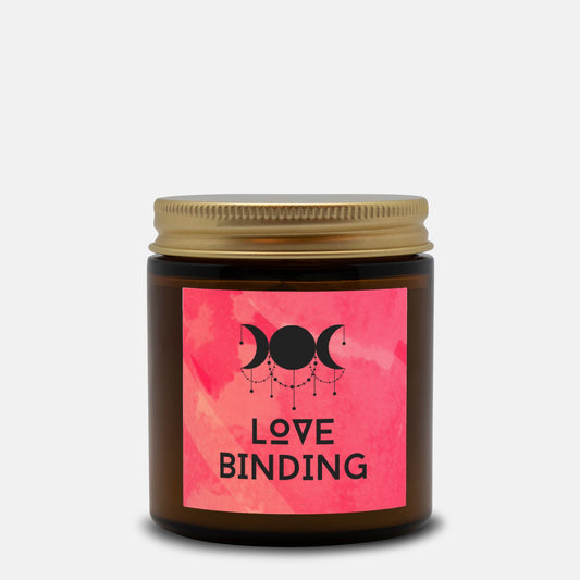 Love Binding - Spell Candle Amber Jar - 4oz