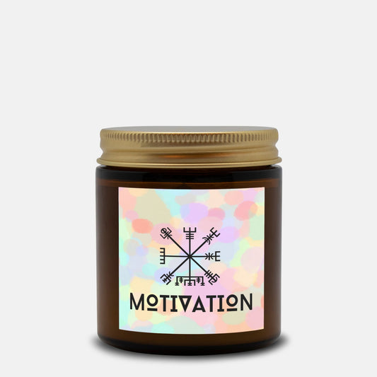 Motivation - Spell Candle Amber Jar - 4oz