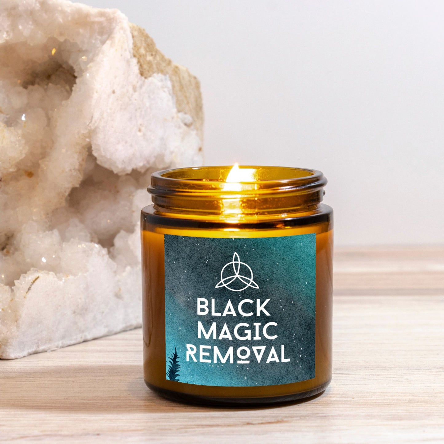 Black Magic Removal - Spell Candle Amber Jar - 4oz