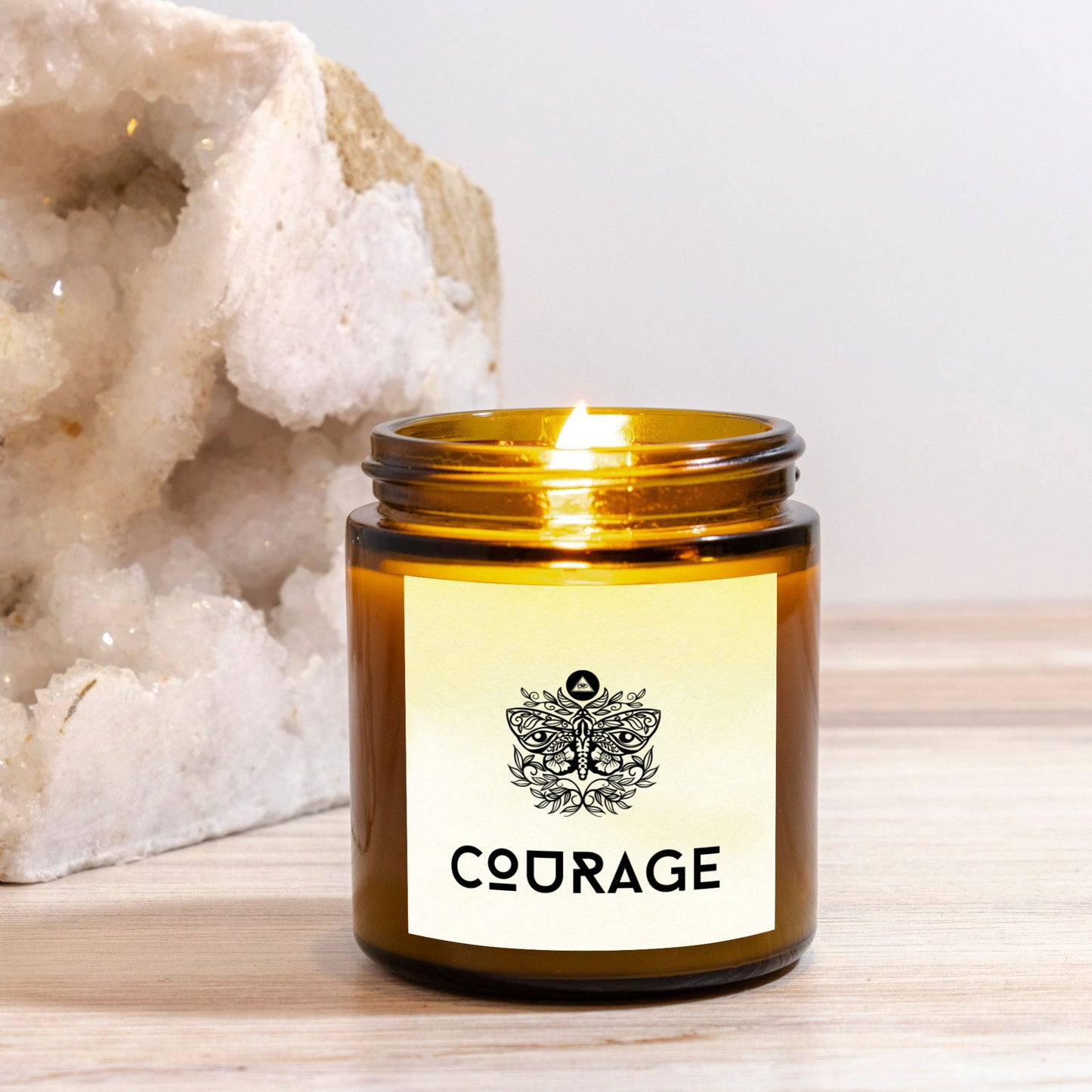 Courage - Spell Candle Amber Jar - 4oz