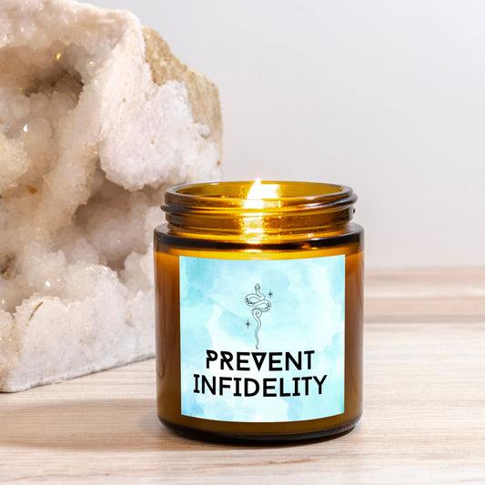 Prevent Infidelity - Spell Candle Amber Jar - 4oz