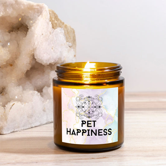 Pet happiness - Spell Candle Amber Jar - 4oz