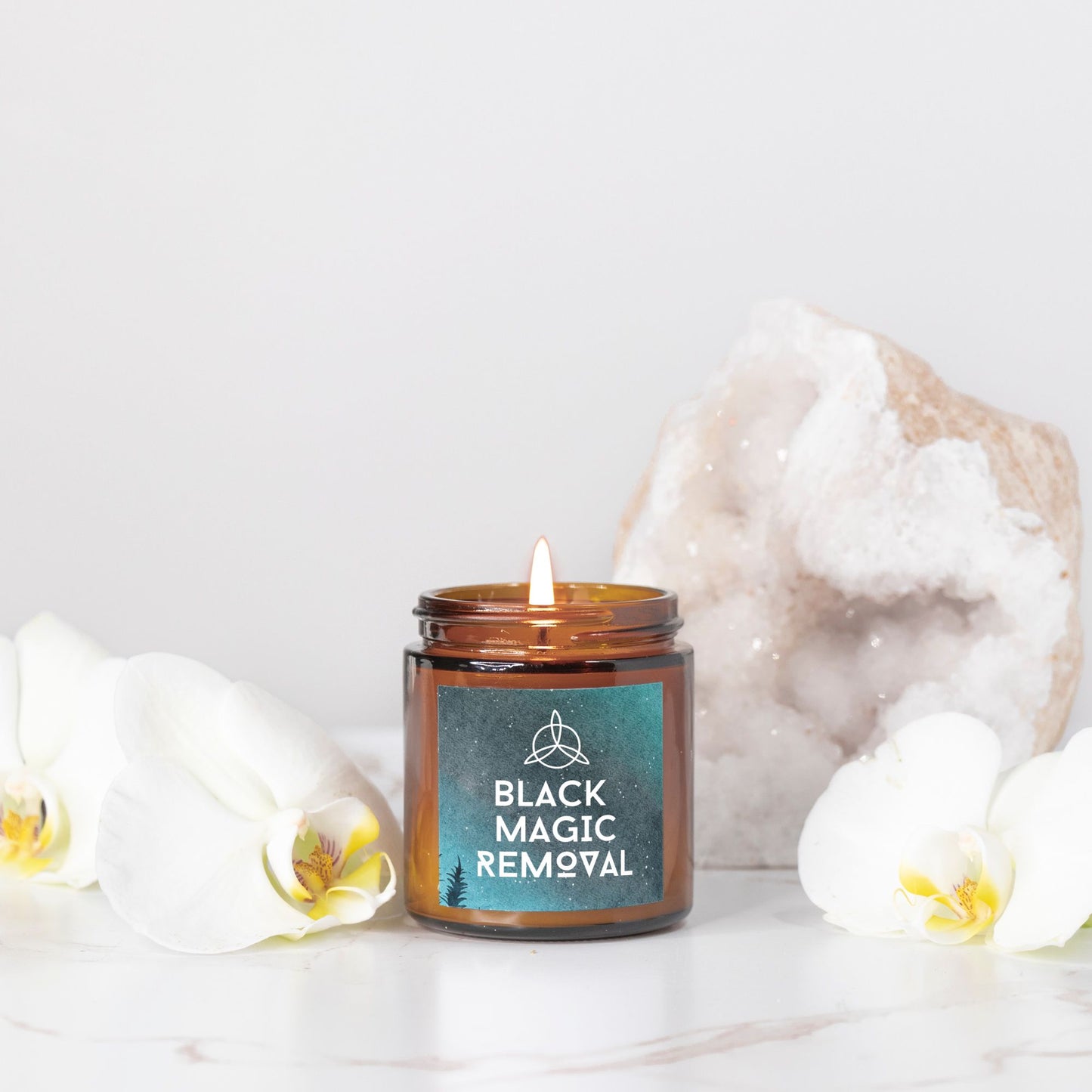 Black Magic Removal - Spell Candle Amber Jar - 4oz