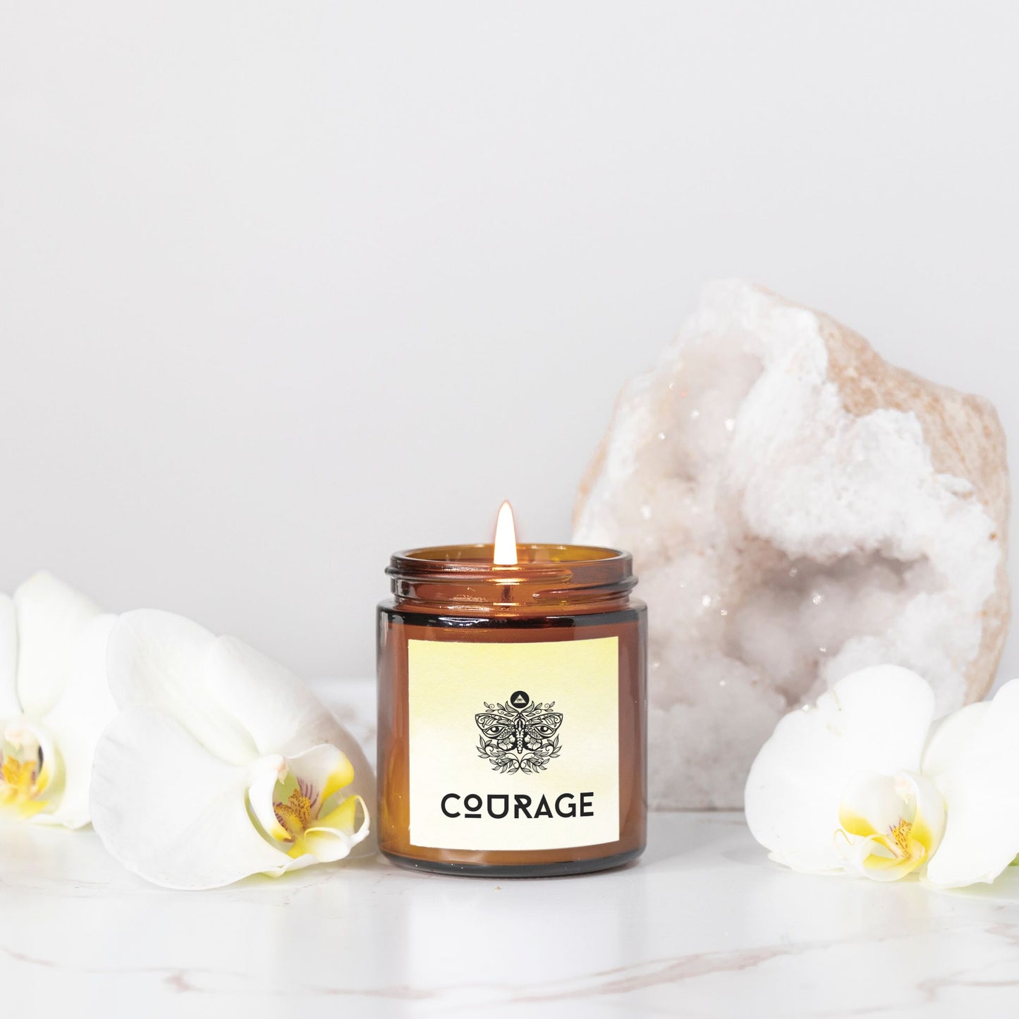 Courage - Spell Candle Amber Jar - 4oz